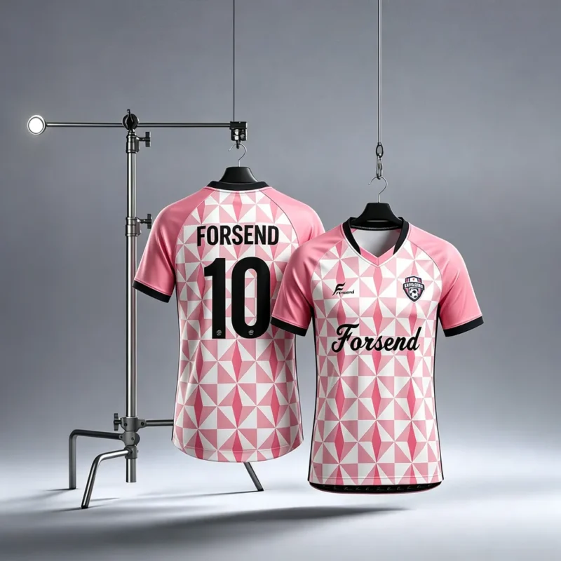 Pink Women's V-Neck Sports Jersey