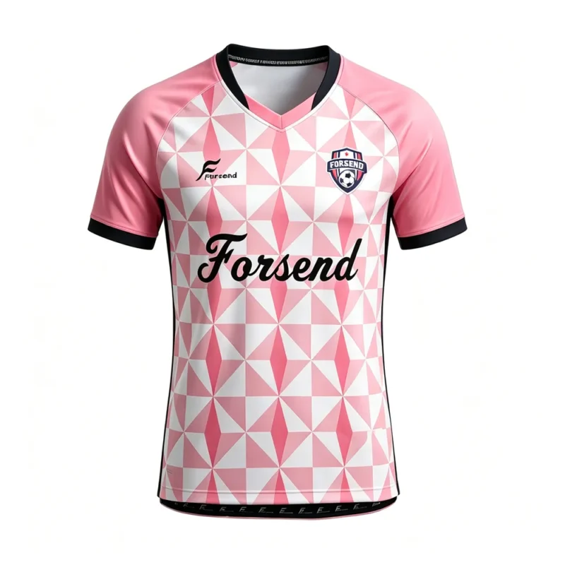 Pink Women's V-Neck Sports Jersey