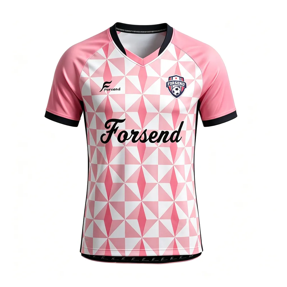Pink Women's V-Neck Sports Jersey